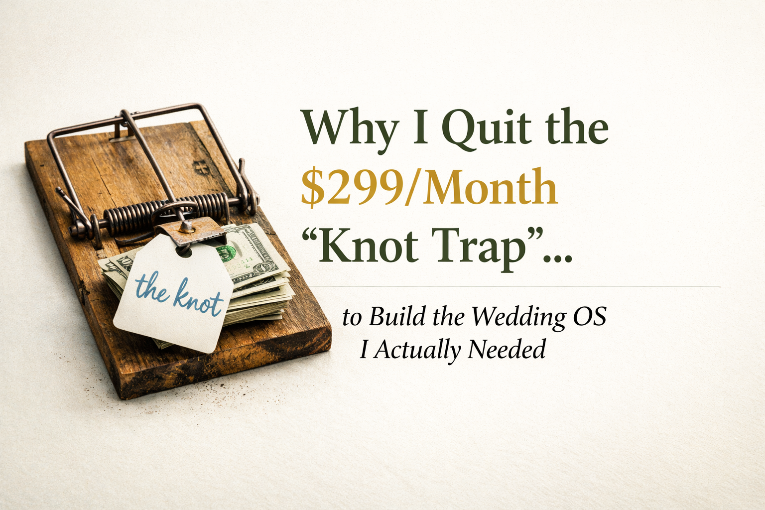 Why I Quit the $299/Month "Knot Trap" to Build the Wedding OS I Actually Needed